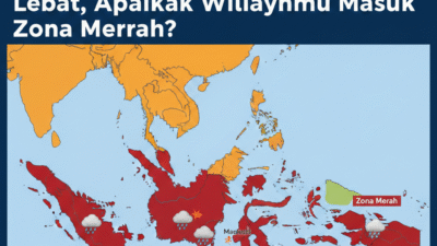 BMKG Rilis Peta Sebaran Hujan Lebat, Apakah Wilayahmu Masuk Zona Merah?